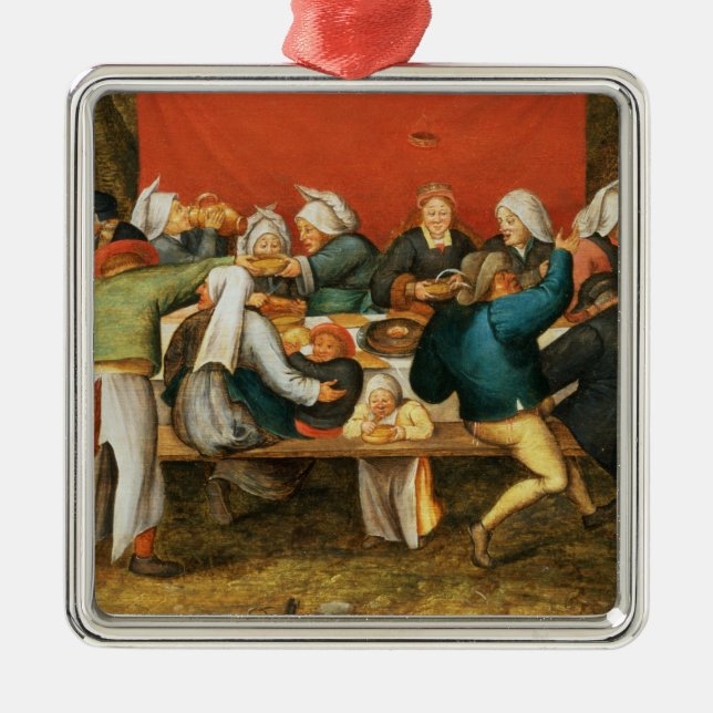 En bröllopfestmåltid julgransprydnad metall (Framsidan)