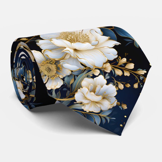 En bröllopsblommig serie design 11 slips (Rullad)