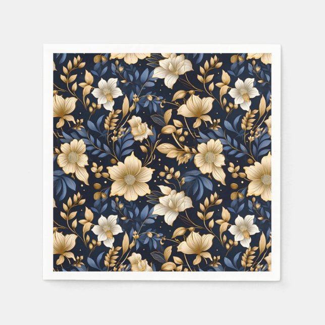 En bröllopsblommig serie design 6 pappersservett (Framsidan)