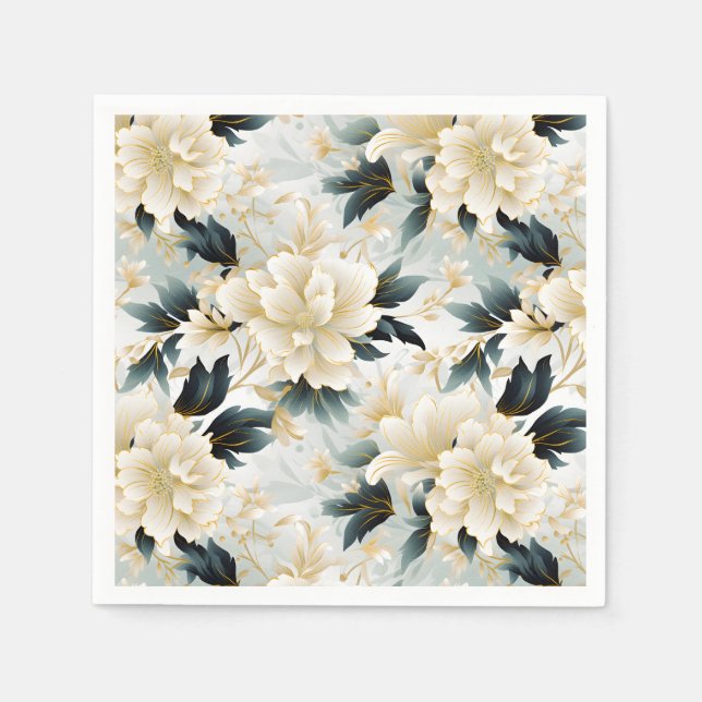 En bröllopsblommig serie design 7 pappersservett (Framsidan)