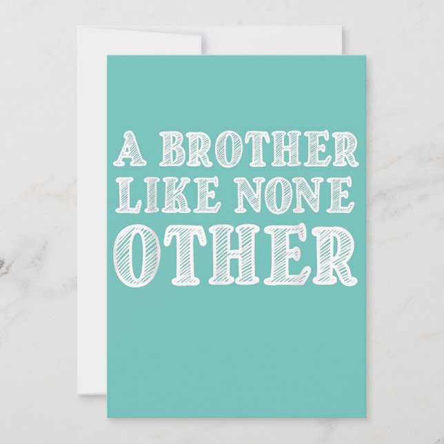 En bror som ingen annan Valentines... Meddelande (Framsida)