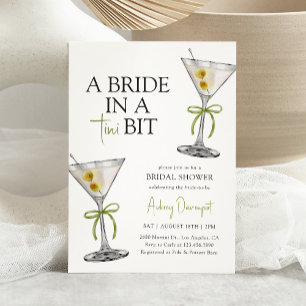 En brud i en lite smutsig Martini möhippa Inbjudningar