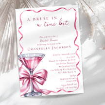 En brud i en liten rosa Martini brudtjejparty