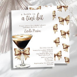 En brud på en liten bit Martini brudtjejparty Inbjudningar