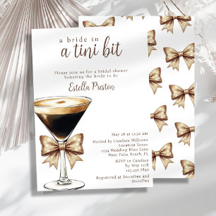 En brud på en liten bit Martini brudtjejparty Inbjudningar