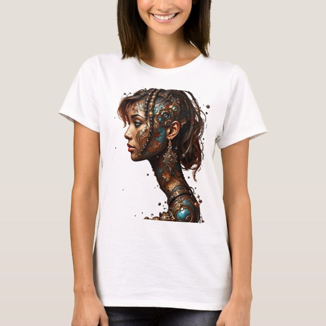 En Brun Flicka T Shirt (Framsida)