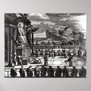 En buddistisk Ceremoni från Indiae Orientalis Poster