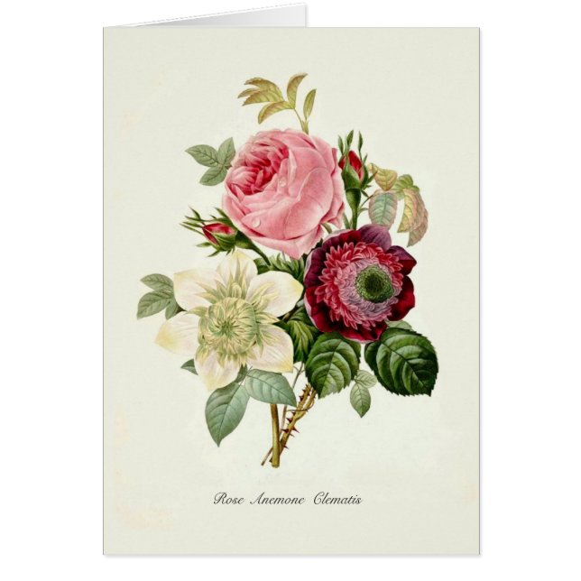 En bukett av blommor hälsningskort (Framsidan)