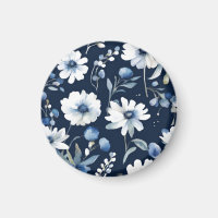 En bukett blommor elegant akvarell blå