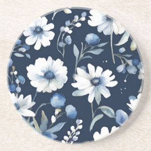 En bukett blommor Elegant akvarell blå Underlägg