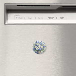En bukett blommor elegant akvarell magnet