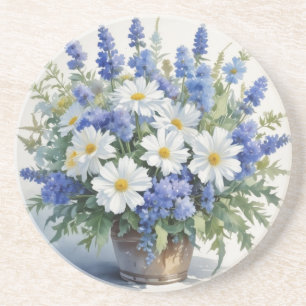 En bukett blommor elegant akvarell underlägg