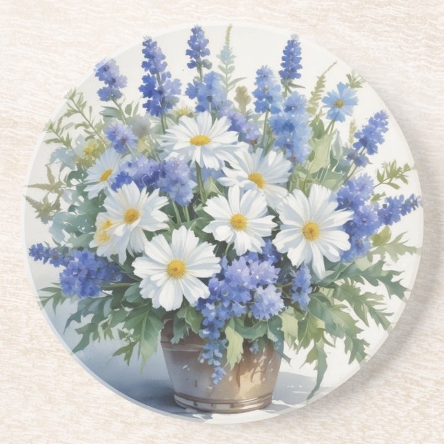 En bukett blommor elegant akvarell underlägg (Framsidan)