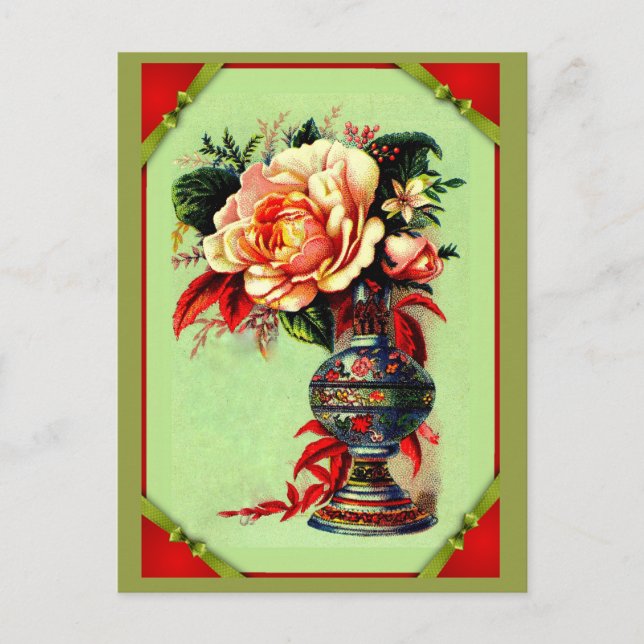 En bukett till dig! Från 1885. Vykort (Framsida)