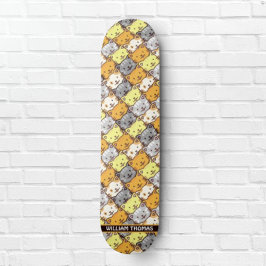 En bunch Cats Mönster Personlig Mini Skateboard Bräda 18,5 Cm