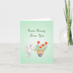 En Bunny Älskare Du Cute Bunny Rabbit Kärlek dig Kort
