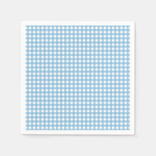 En Bunny är en blå Gingham Birthday Pappersservett