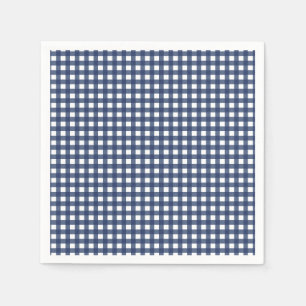 En Bunny är en blå Gingham Birthday Pappersservett