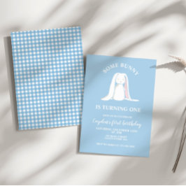 En Bunny är en blå inbjudan till första födelsedag