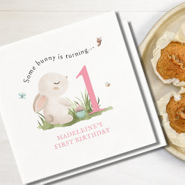 En Bunny är en första födelsedag Firande Pappersservett