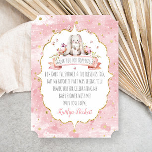En Bunny är på väg! Påsk Baby Shower Tack Kort