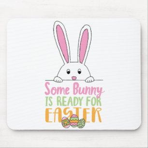 En Bunny är Redo för Påsk Pun Bunny Day Eggs Musmatta