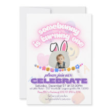 En Bunny är Turning One! Första födelsedagen Inbju
