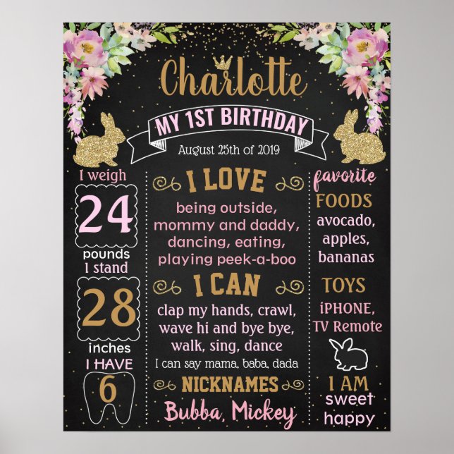 En Bunny blir första födelsedag Poster (Framsidan)
