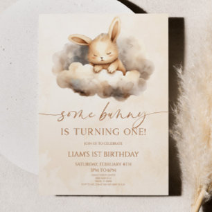 En Bunny håller på att förvandla en! Första födels Inbjudningar