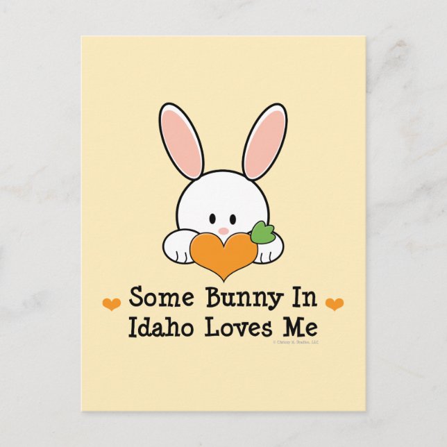 En Bunny i Idaho Kärlek Me Postcard Vykort (Framsida)