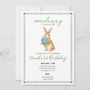 En Bunny Speciell Bunny Baby Birthday Spara Datumet