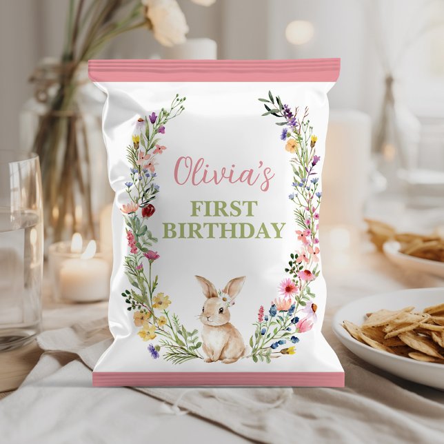 En Bunny Wildbloms Birthday Chip Bag Wrapper Reklamblad (Skapare uppladdad)
