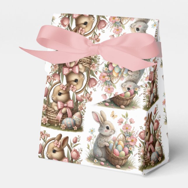 En buskblomma från påsk Basket Presentaskar (Framsidan Sidan)