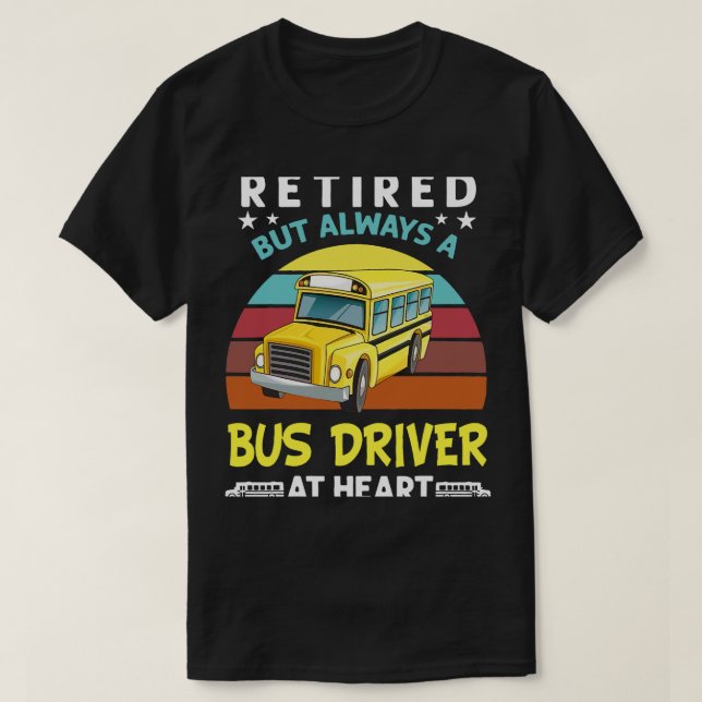 En buss-förare vid hjärta Funny Sch. T Shirt (Design framsida)
