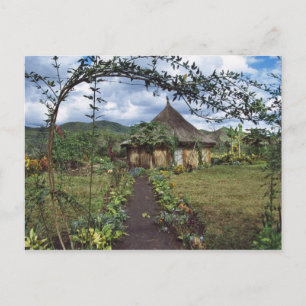 En by i högländerna, Goroka, Papua Nya Guinea Vykort