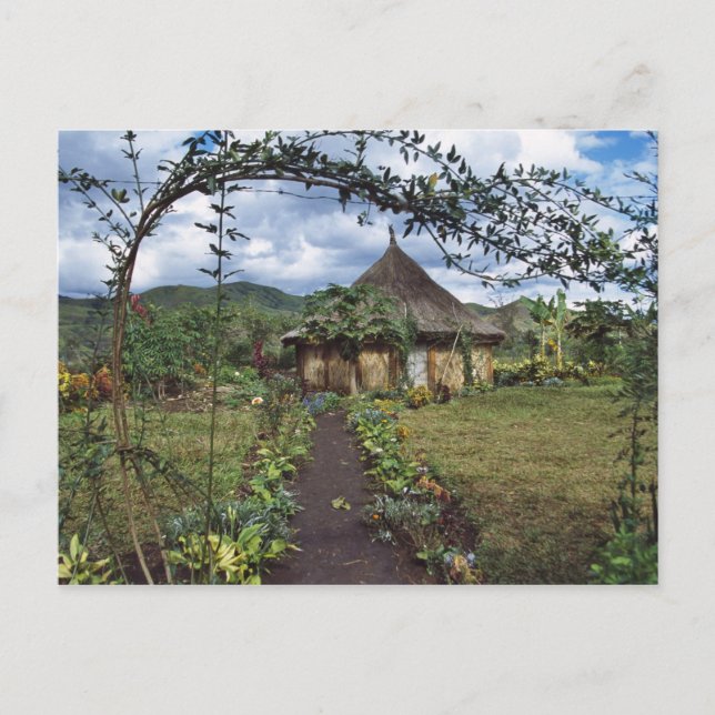 En by i högländerna, Goroka, Papua Nya Guinea Vykort (Framsida)