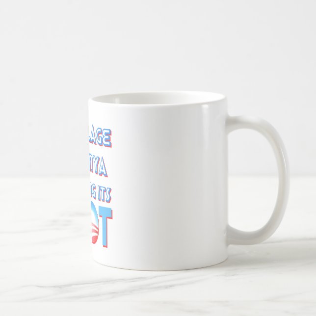 En by i Kenya är saknad dess idiot Obama Kaffemugg (Höger)