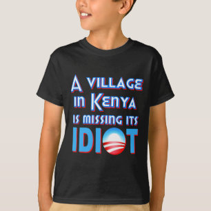En by i Kenya är saknad dess idiot Obama T Shirt