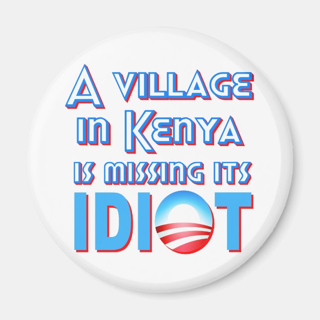 En by i Kenya saknar sitt Idiot Obama Magnet (Framsidan)