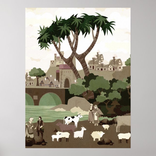 En by på Mitten Poster (Framsidan)