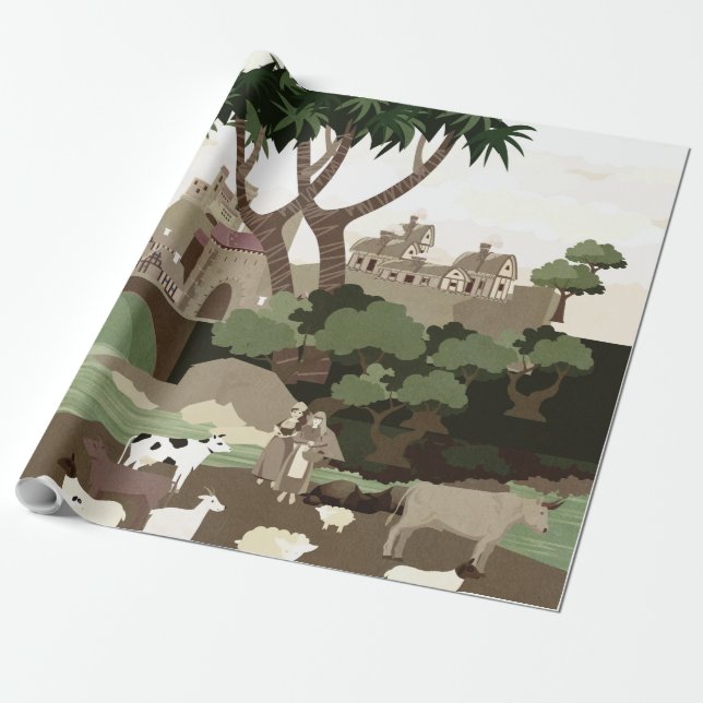 En by på Mitten Presentpapper (Utrullad)