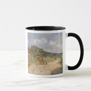En byplats (olja på kanfas) mugg