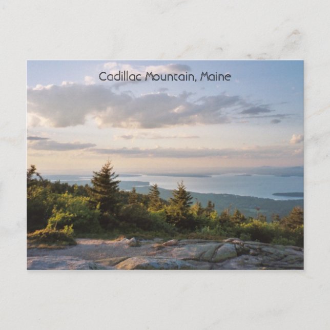 En Cadillac solnedgång Vykort (Framsida)