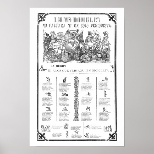 EN "CALAVERA"-BREDDA FÖR JOSE GUADALUPE POSADA POSTER (Framsidan)