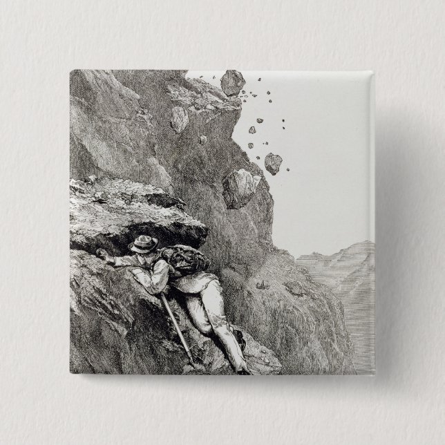 En Cannonade på Matterhornen, 1862, från 'Ascen Knapp (Framsida)