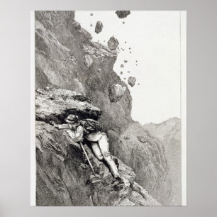 En Cannonade på Matterhornen, 1862, från 'Ascen Poster