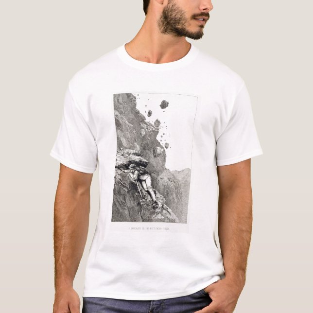 En Cannonade på Matterhornen, 1862, från 'Ascen T-shirt (Framsida)