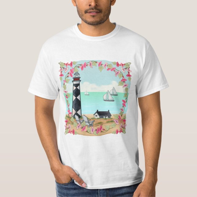 En Cape Lookout Lighthouse t-shirt (Framsida)