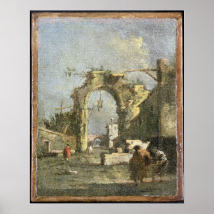 En Capriccio - fördärvar, det 18th århundradet Poster