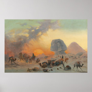 En Caravan i öknen i Simoom Poster